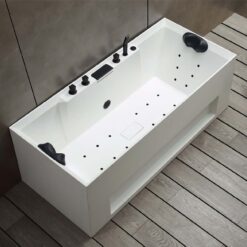 Bồn tắm đặt sàn massage 1.7m DIAMOND MOWOEN MWM001.MS-Matt White