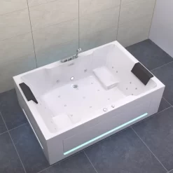 Bồn tắm đặt sàn massage 1.8m gồm vòi MOWOEN MW6018-180.2MS