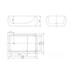 Bồn tắm đặt sàn massage 1.8m MOWOEN MW431BHB-180