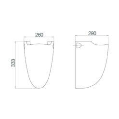 Chân chậu lavabo lửng Viglacera BS503