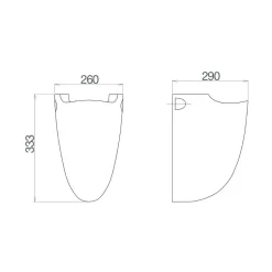 Chân chậu lavabo lửng Viglacera BS503