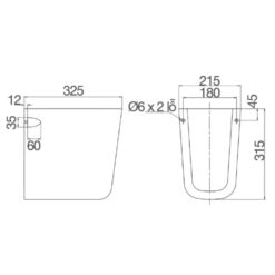 Chân chậu lavabo lửng Viglacera V23-CHAN