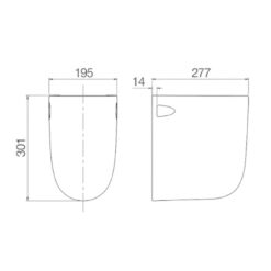 Chân chậu lavabo lửng Viglacera V36-CHAN