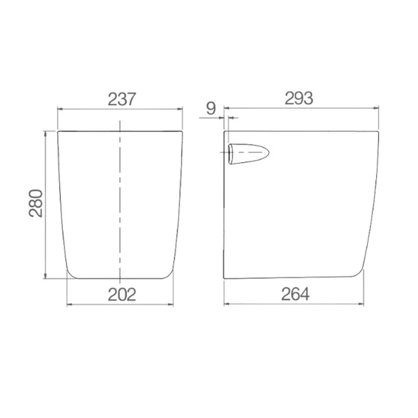 Chân chậu lavabo lửng Viglacera V37-CHAN - SKU: V37-CHAN Chân chậu lavabo lửng Viglacera V37-CHAN