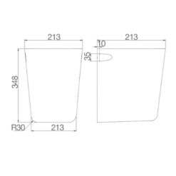 Chân chậu lavabo lửng Viglacera V50-CHAN