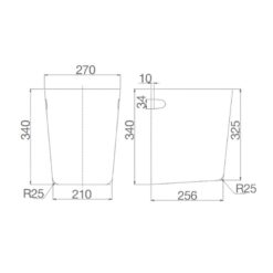 Chân chậu lavabo lửng Viglacera V58-CHAN