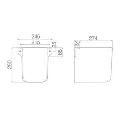 Chân chậu lavabo lửng Viglacera V59