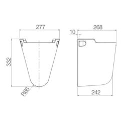 Chân chậu lavabo lửng Viglacera VI5-CHAN