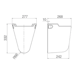 Chân chậu lavabo lửng Viglacera VI5-CHAN