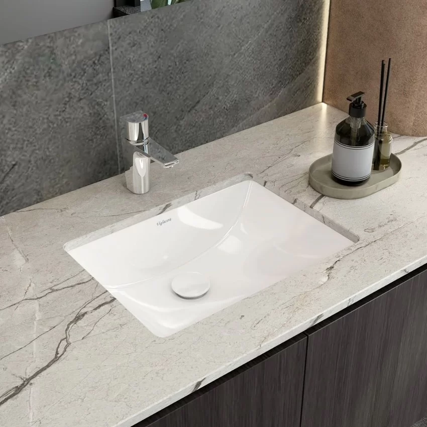 Chậu lavabo âm bàn Viglacera US3 13 Chậu Lavabo Âm Bàn Viglacera US3 - Mặt Trước