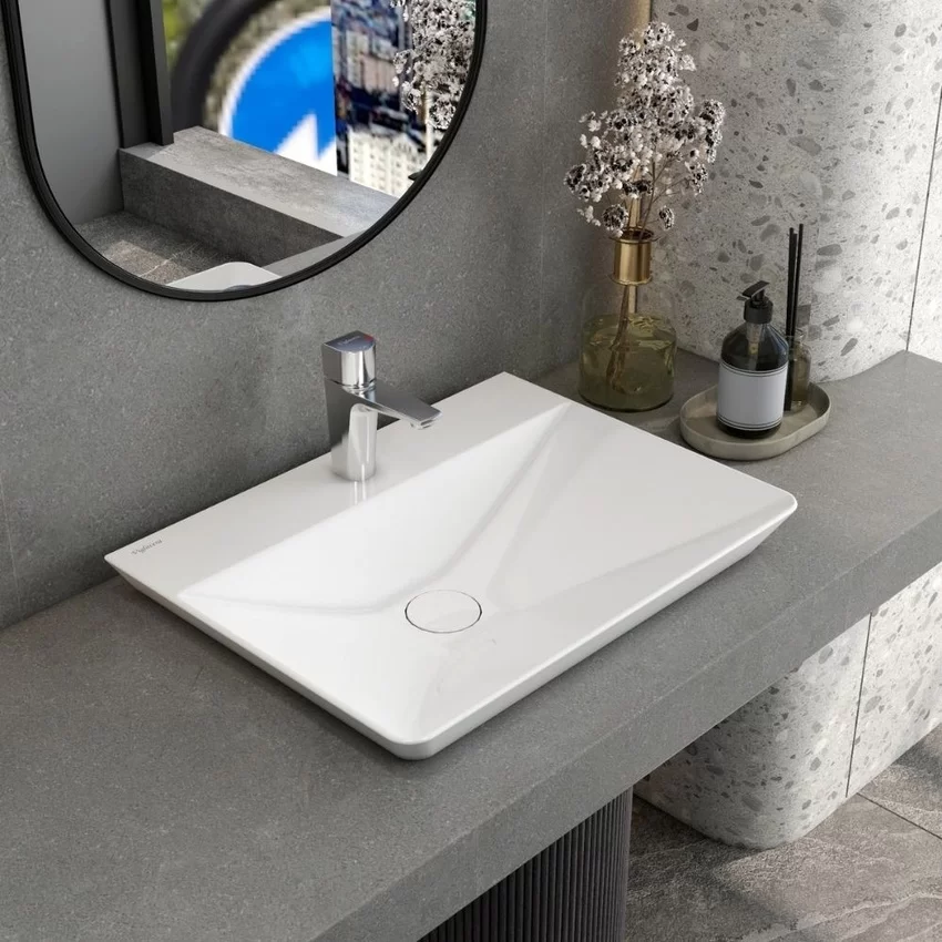 Chậu lavabo Viglacera CB70 trong không gian thực tế Chậu lavabo Viglacera CB70 trong không gian thực tế