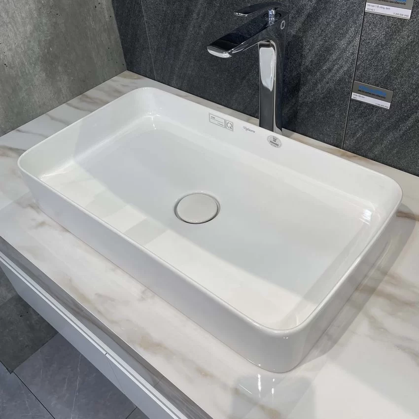 Chậu lavabo đặt bàn Viglacera CM01 22 Chậu lavabo đặt bàn Viglacera CM01