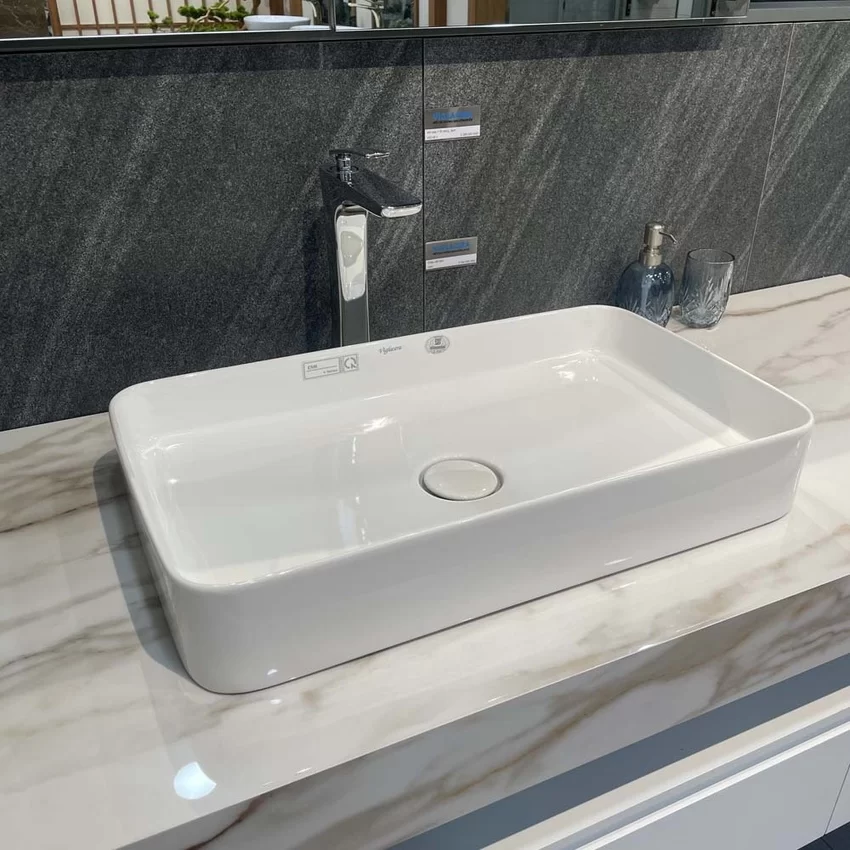 Chậu lavabo đặt bàn Viglacera CM01 8 Chậu lavabo đặt bàn Viglacera CM01
