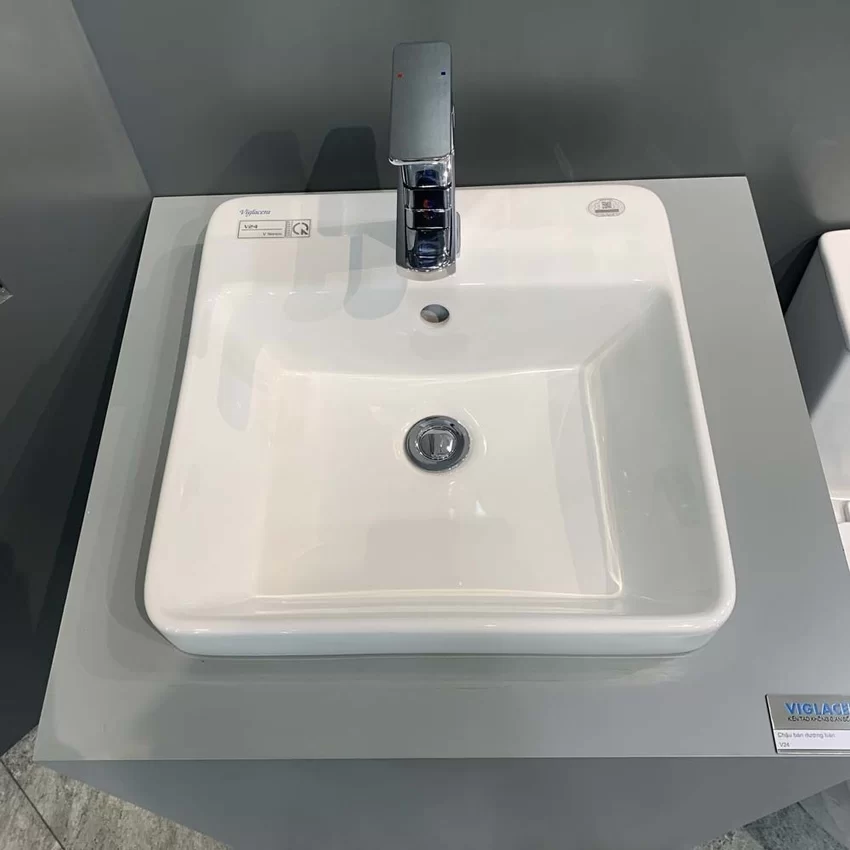 Chi tiết chậu lavabo Viglacera V24 - SKU V24 Chi tiết chậu lavabo Viglacera V24
