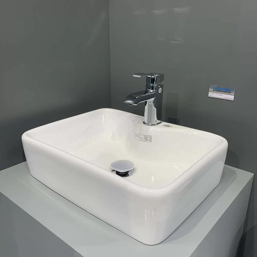 Chậu lavabo đặt bàn Viglacera V72 7 Chậu lavabo đặt bàn Viglacera V72