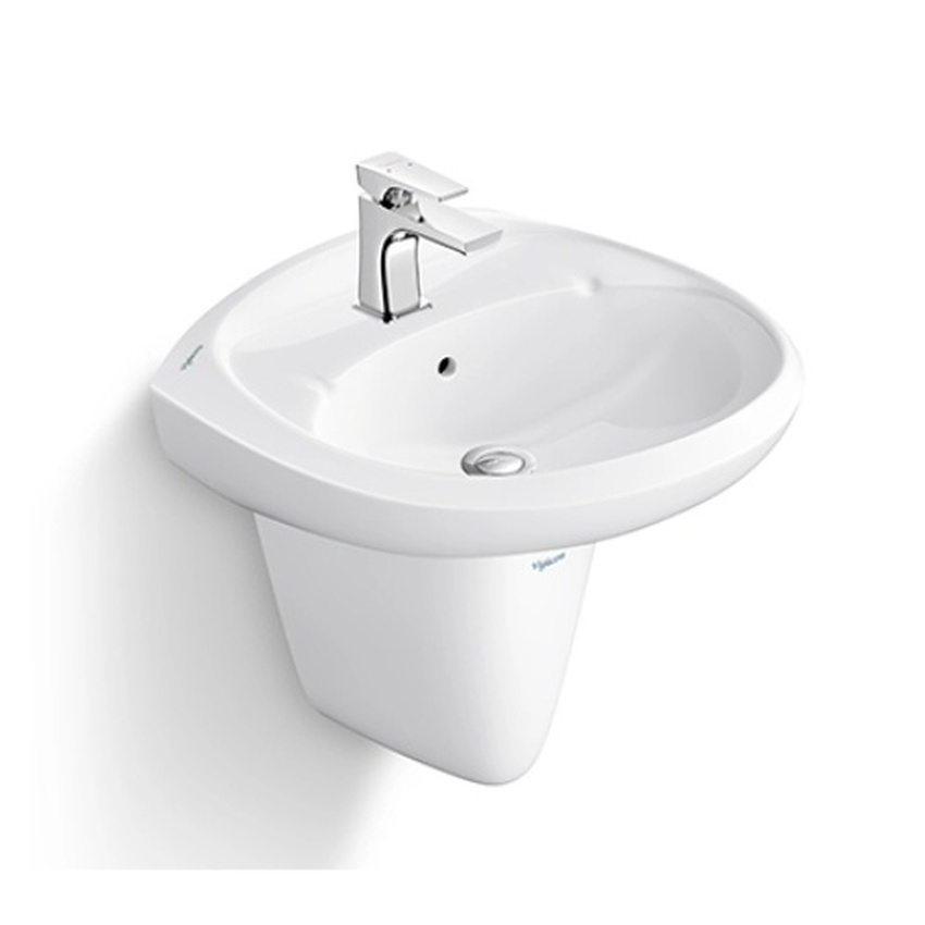 Chậu lavabo treo tường chân lửng Viglacera VTL3+VI5 Chậu lavabo treo tường chân lửng Viglacera VTL3+VI5