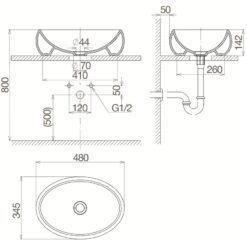 Chậu rửa Lavabo đặt bàn Viglacera CD30