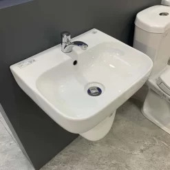 Chậu rửa lavabo treo tường Viglacera V23 chân lửng