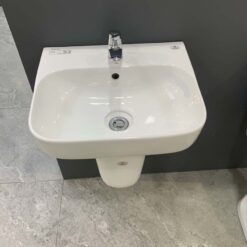 Chậu rửa lavabo treo tường Viglacera V23 chân lửng