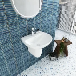Chậu rửa lavabo treo tường Viglacera V36 chân lửng