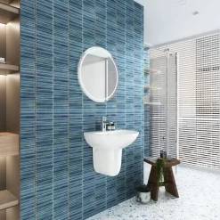 Chậu rửa lavabo treo tường Viglacera V36 chân lửng 11 Chậu rửa lavabo treo tường Viglacera V36 chân lửng