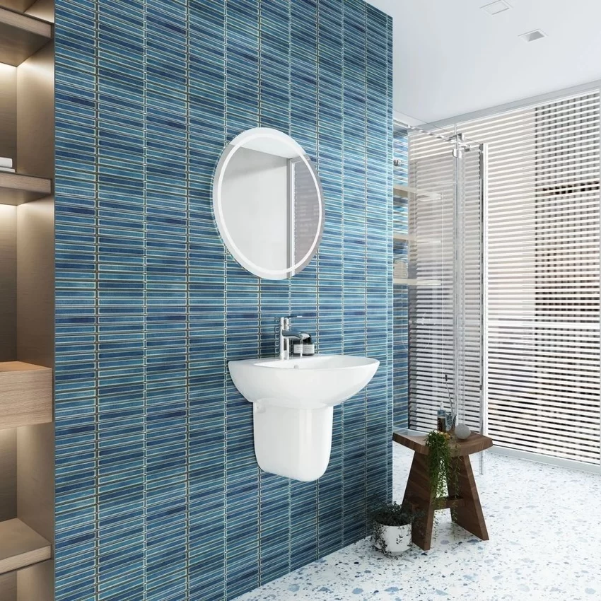 Chậu rửa lavabo treo tường Viglacera V36 chân lửng tại Hải Yến Home Chậu rửa lavabo treo tường Viglacera V36 chân lửng tại Hải Yến Home