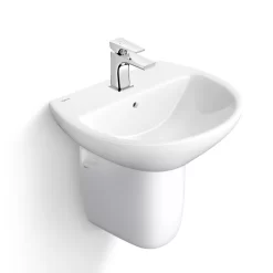 Chậu rửa lavabo treo tường Viglacera V36 chân lửng 12 Chậu rửa lavabo treo tường Viglacera V36 chân lửng
