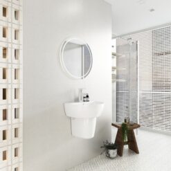 Chậu rửa lavabo treo tường Viglacera V37 chân lửng