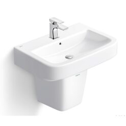 Chậu rửa lavabo treo tường Viglacera V50 chân lửng