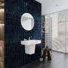 Chậu rửa lavabo treo tường Viglacera V58 chân lửng 2 Chậu rửa lavabo treo tường Viglacera V58 chân lửng