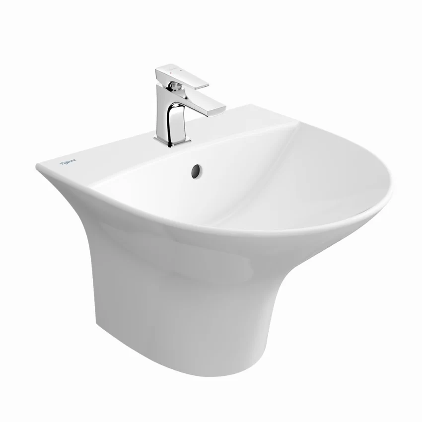 Chậu rửa lavabo treo tường Viglacera V63 liền khối 7 Chậu rửa lavabo treo tường Viglacera V63 liền khối