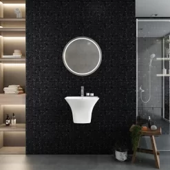 Chậu rửa lavabo treo tường Viglacera V64 liền khối 12 Chậu rửa lavabo treo tường Viglacera V64 liền khối
