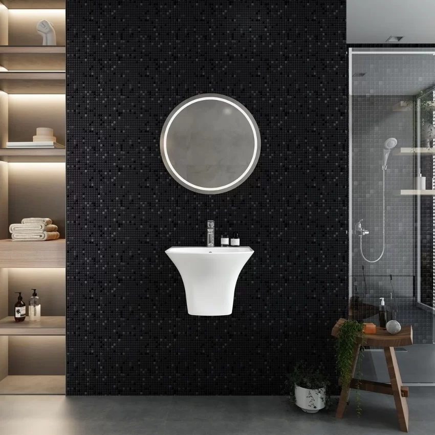 Chậu rửa lavabo Viglacera V64 Chậu rửa lavabo treo tường Viglacera V64 liền khối