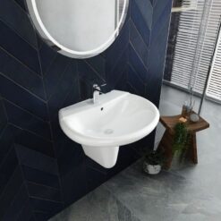 Chậu rửa lavabo treo tường Viglacera VI5 chân lửng