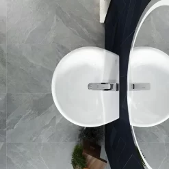 Chậu rửa lavabo treo tường Viglacera VI5 chân lửng 11 Chậu rửa lavabo treo tường Viglacera VI5 chân lửng
