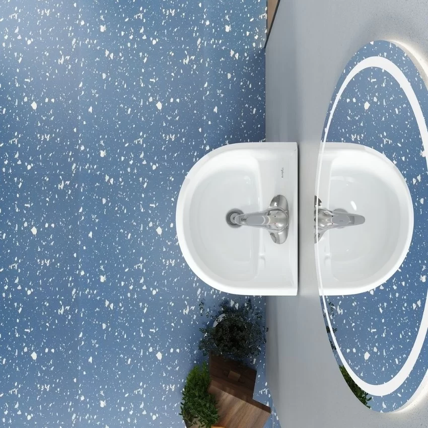 Chậu rửa lavabo treo tường Viglacera VTL3N 17 Chậu rửa lavabo Viglacera VTL3N lắp đặt trong phòng tắm