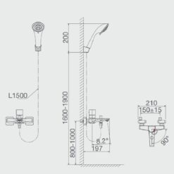Củ sen tắm nóng lạnh Viglacera VG536 23 Củ sen tắm nóng lạnh Viglacera VG536