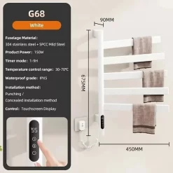 Giàn sấy khăn tắm khăn mặt kết nối APP điện thoại Miken G68W Wifi