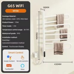 Giàn sấy khăn tắm khăn mặt kết nối APP điện thoại thông minh Miken G65W Wifi
