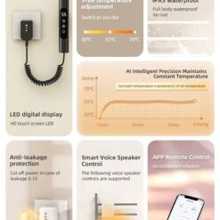 Giàn sấy khăn tắm khăn mặt màu đen kết nối APP điện thoại thông minh Miken G63B-Wifi 11 Giàn sấy khăn tắm khăn mặt màu đen kết nối APP điện thoại thông minh Miken G63B-Wifi