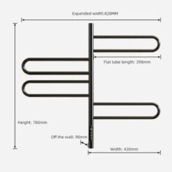 Giàn sấy khăn tắm khăn mặt màu đen kết nối APP điện thoại thông minh Miken G65B