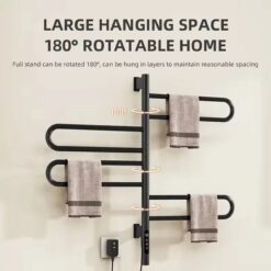 Giàn sấy khăn tắm khăn mặt màu đen kết nối APP điện thoại thông minh Miken G65B