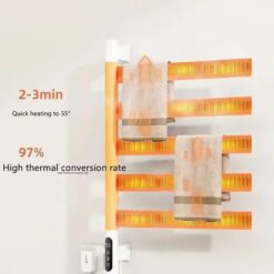 Giàn sấy khăn tắm khăn mặt màu đen kết nối APP điện thoại thông minh Miken G68B Wifi