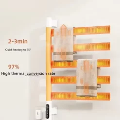 Giàn sấy khăn tắm khăn mặt màu đen kết nối APP điện thoại thông minh Miken G68B Wifi 13 Giàn sấy khăn tắm khăn mặt màu đen kết nối APP điện thoại thông minh Miken G68B Wifi