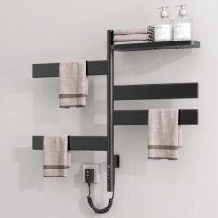 Giàn sấy khăn tắm khăn mặt màu đen kết nối APP điện thoại thông minh Miken G69B Wifi