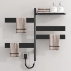 Giàn sấy khăn tắm khăn mặt màu đen kết nối APP điện thoại thông minh Miken G69B Wifi