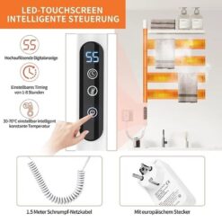 Giàn sấy khăn tắm khăn mặt màu đen kết nối APP điện thoại thông minh Miken G69B Wifi 11 Giàn sấy khăn tắm khăn mặt màu đen kết nối APP điện thoại thông minh Miken G69B Wifi