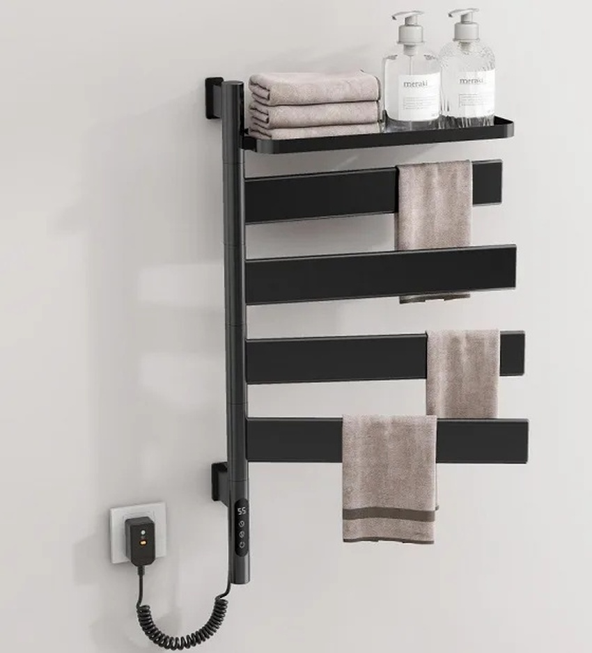 Giàn sấy khăn tắm khăn mặt màu đen kết nối APP điện thoại thông minh Miken G69B Wifi 8 Giàn sấy khăn tắm khăn mặt màu đen kết nối APP điện thoại thông minh Miken G69B Wifi