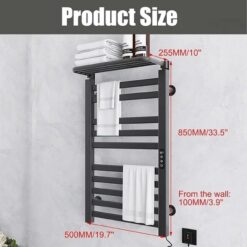 Giàn sấy khăn tắm khăn mặt màu đen kết nối APP điện thoại thông minh Miken R396B-Wifi