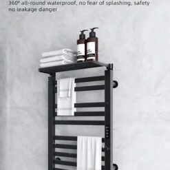 Giàn sấy khăn tắm khăn mặt màu đen kết nối APP điện thoại thông minh Miken R396B-Wifi